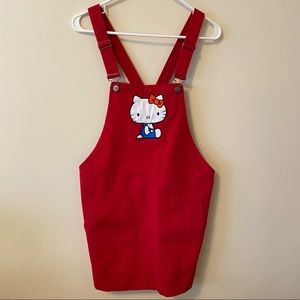 Hello Kitty Red Overall Dress